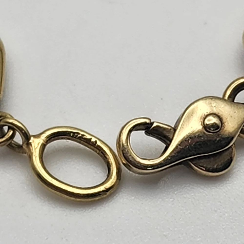 Vintage 18 Karat Gold Gemstone (Aqua, Sapphire, Topaz, & More) Bracelet (7") - Picture 8 of 10